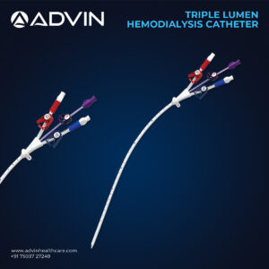 قسطرة وريدية مركزية ثلاثية التجويف لغسيل الكلى