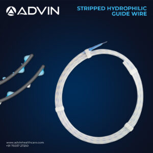 سلك توجيه مرن من النيتينول (Nitinol) بخصائص محبة للماء ونمط مخطط – 0.038 × 450 سم