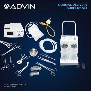 Set d'instruments pour accouchement normal