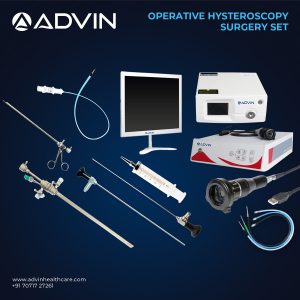 Set d'instruments pour chirurgie hystéroscopique