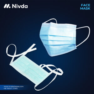 كمامة وجه بطبقتين مع حلقات أذن