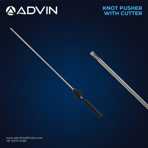 Laparoscopic Suture Pusher with Cutter