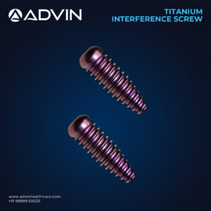 Surgical titanium ACL screw 6mmx25mm