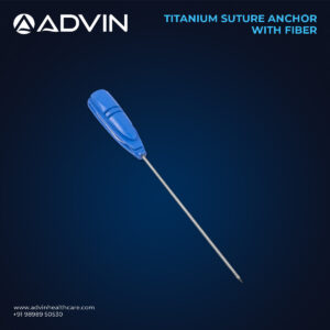 Titanium Suture Anchor with 3 pc Fiber , Dia. 6.5mm