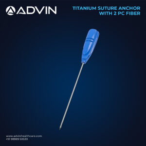 Titanium Suture Anchor with 2 pc Fiber