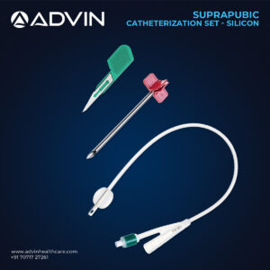 Suprapubic Catheter SET Silicone With Plastic Trocar