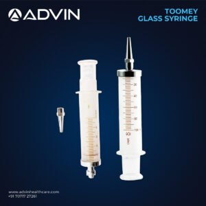 Jeringa de irrigación Toomey de vidrio